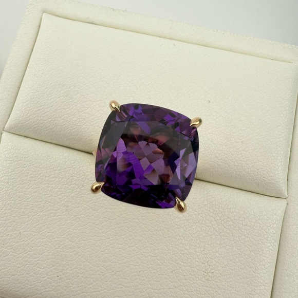 Tiffany & Co. Amethyst Sparkler Cocktail Ring in 18k Rose Gold - Picture 3 of 9